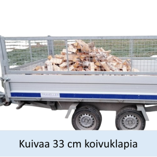 yksi klapisäkillinen klapikärryssä = 1,5 irto-m3 polttopuuta